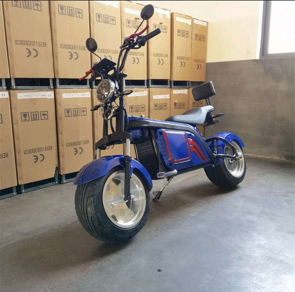 3000w E-LOCO 1st Generation SENSATION SCOOTER MOTORCYCLE SPEED & LUXURY BLUEBERRY